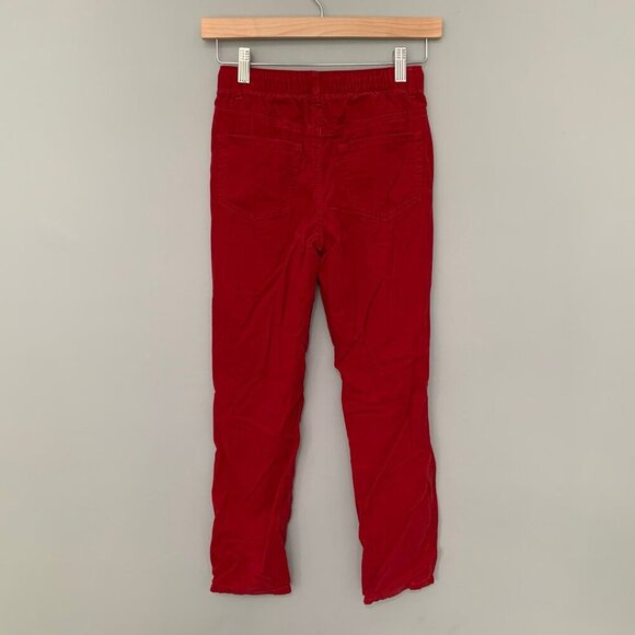 5/$25 Gymboree red corduroy pull on elastic waist lined straight leg pants - Picture 4 of 9
